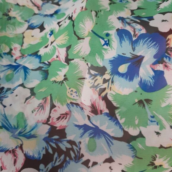 Semi Sheer Floral Mid Length Trench Coat - Picture 9 of 16